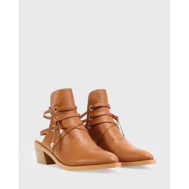 Belle & Bloom Can't Be Tamed Open Back Boot - Tan, Size 8 - Just Closeouts Canada Inc.9343608127313