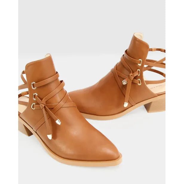 Belle & Bloom Can't Be Tamed Open Back Boot - Tan, Size 8 - Just Closeouts Canada Inc.9343608127313