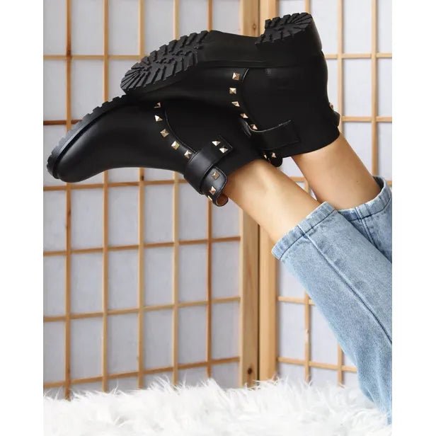 Belle & Bloom City Lights Leather Ankle Boot - Black, Size 7 US - Just Closeouts Canada Inc.9343608118922