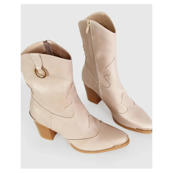Belle & Bloom Dallas Western Boot - Stone - Just Closeouts Canada Inc.9343608127504