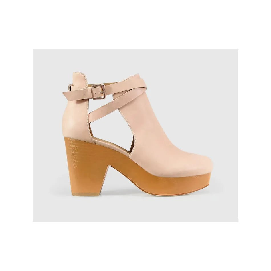 Belle & Bloom Fearless Clog Ankle Boot - Blush, Size 8 US - Just Closeouts Canada Inc.9343608122462