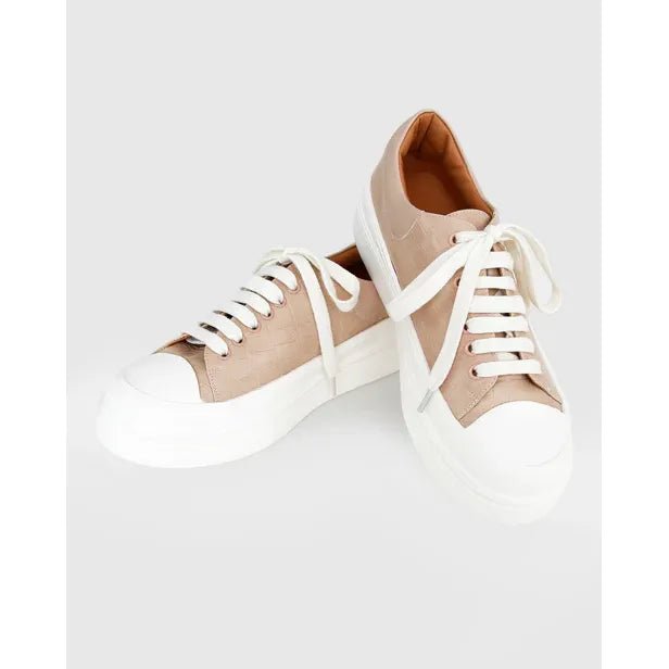 Belle & Bloom Just A Dream Croc Leather Sneaker - Blush - Just Closeouts Canada Inc.9343608119110