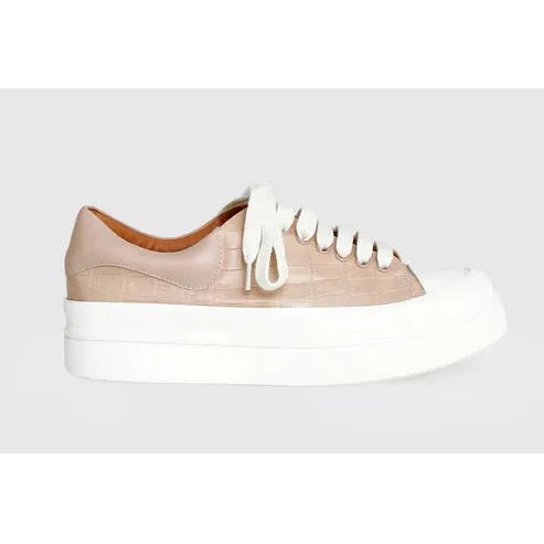 Belle & Bloom Just A Dream Croc Leather Sneaker - Blush - Just Closeouts Canada Inc.9343608119110