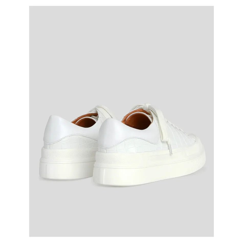 Belle & Bloom Just A Dream Croc Leather Sneaker - White - Just Closeouts Canada Inc.9343608119066