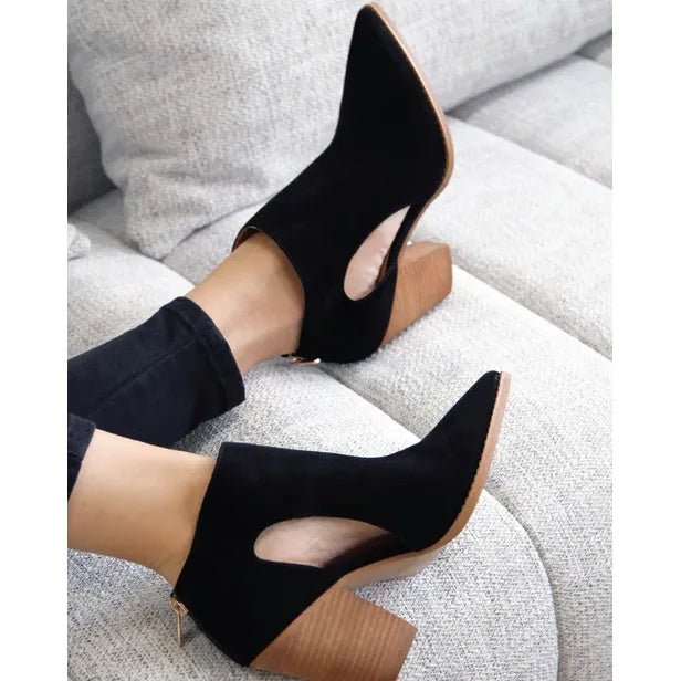 Belle & Bloom Midnight Special Suede Ankle Boot - Black - Just Closeouts Canada Inc.9343608118977