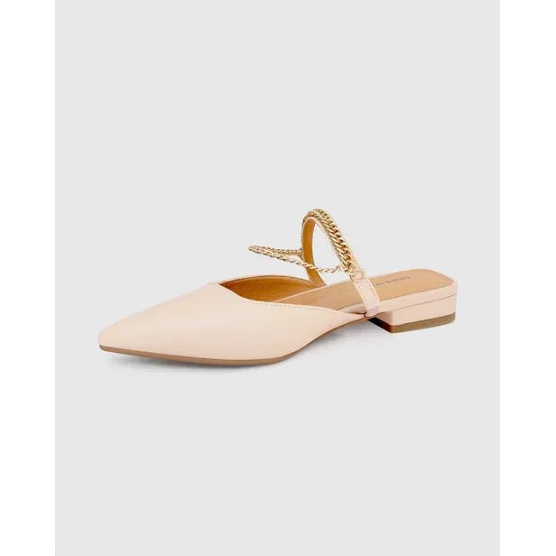 Belle & Bloom On The Go Leather Flat - Nude - Just Closeouts Canada Inc.9343608108305