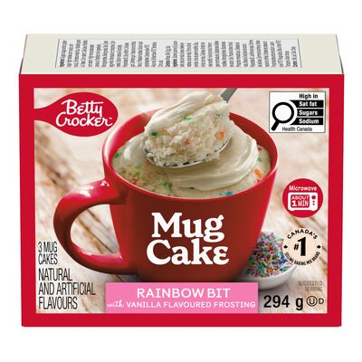 Betty Crocker Rainbow Bit Mug Cake Mix with Vanilla Frosting, 294 g - Just Closeouts Canada Inc.065633137332