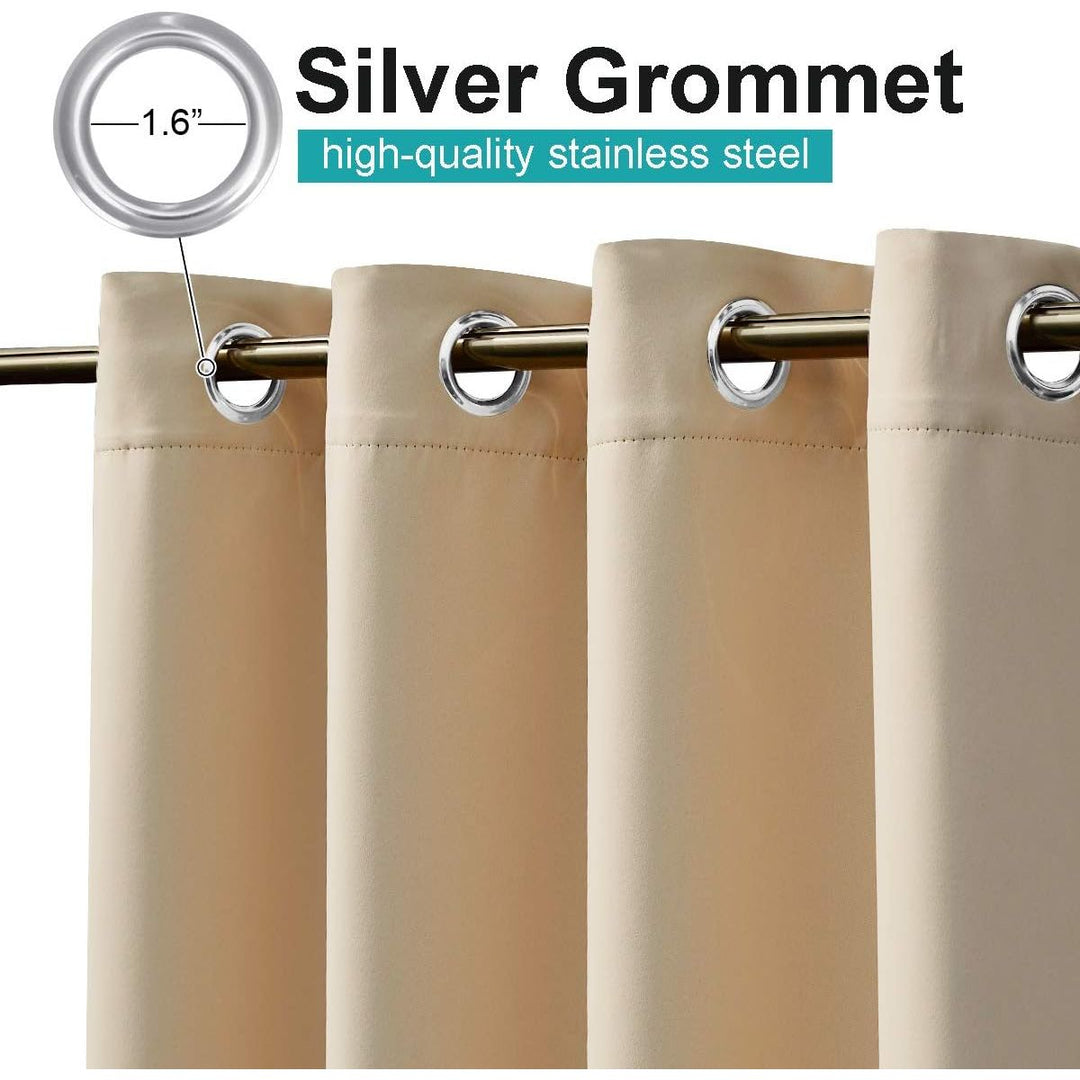 Biscotti Beige Waterproof Outdoor Blackout Curtain, 100 x 108 in, 1 Panel - Just Closeouts Canada Inc.