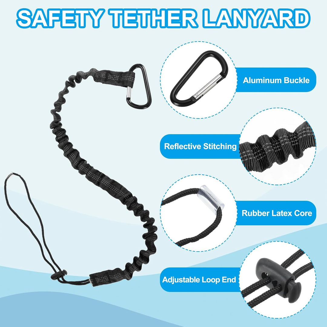 Black 3-Foot Retractable Tool Lanyards, 12-Pack - Just Closeouts Canada Inc.