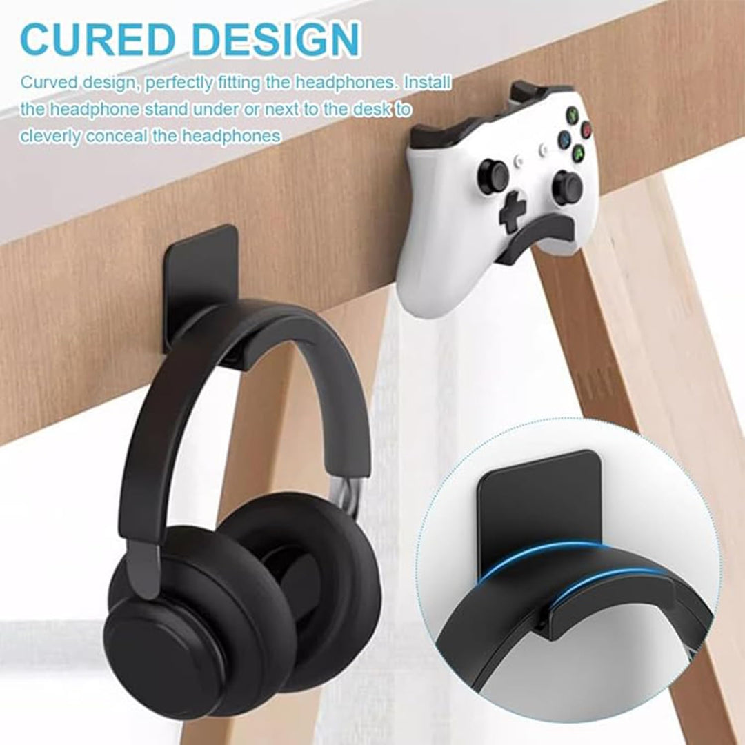 Black Adhesive Headphone Hangers, 2-Pack - Just Closeouts Canada Inc.X004IO4ZQP
