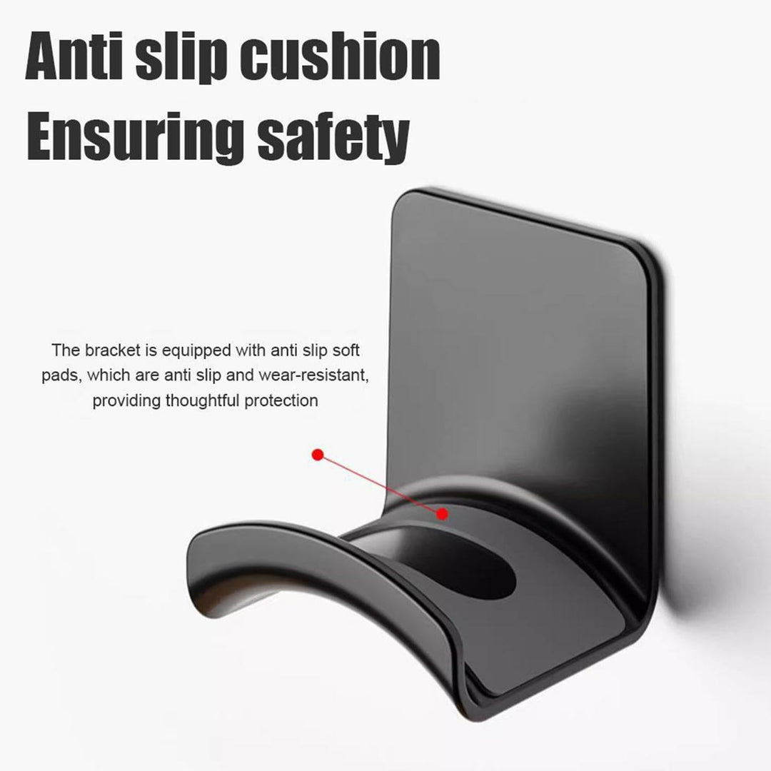 Black adhesive headphone hanger pair, view 4