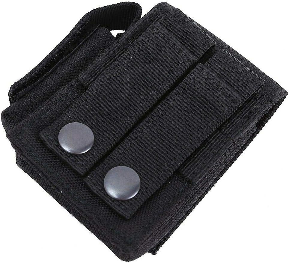 Black Compact MOLLE Utility Pouch with Side Pocket - Just Closeouts Canada Inc.