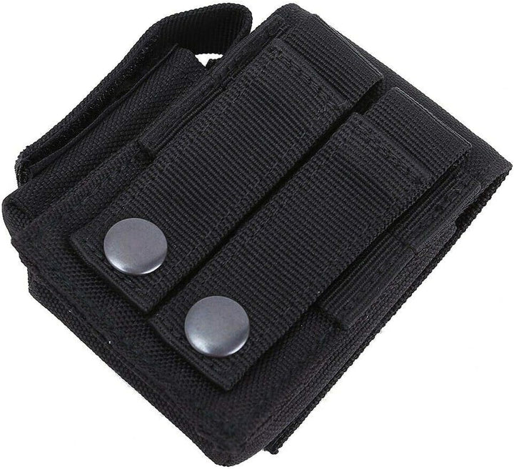 Black Compact MOLLE Utility Pouch with Side Pocket - Just Closeouts Canada Inc.