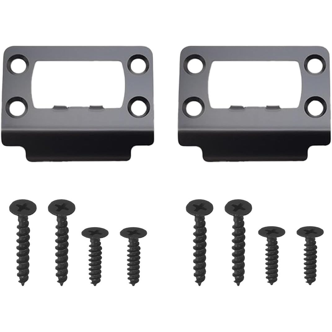 Black Door Strike Plates with Screws, 2 Pack - Just Closeouts Canada Inc.X004KXYXVB