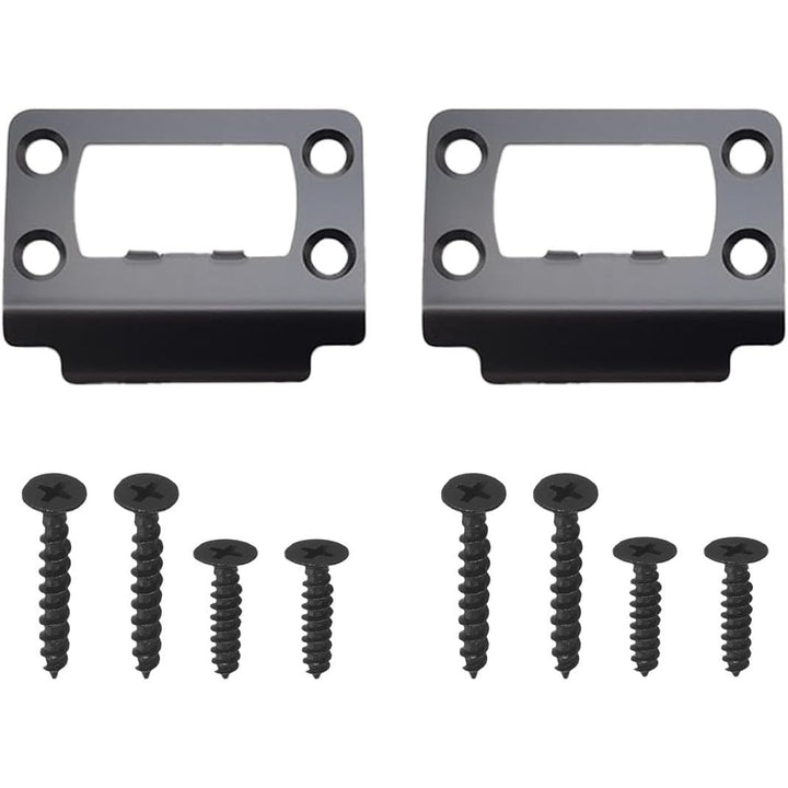 Black Door Strike Plates with Screws, 2 Pack - Just Closeouts Canada Inc.X004KXYXVB