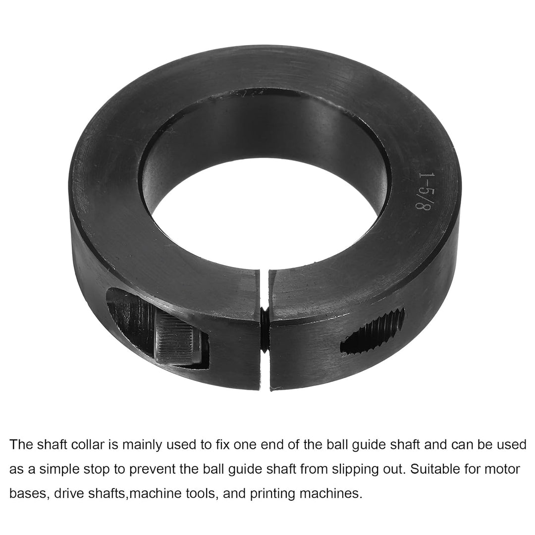Black Double-Split Shaft Collars, 1 5/8-Inch Bore, 2-Pack - Just Closeouts Canada Inc.