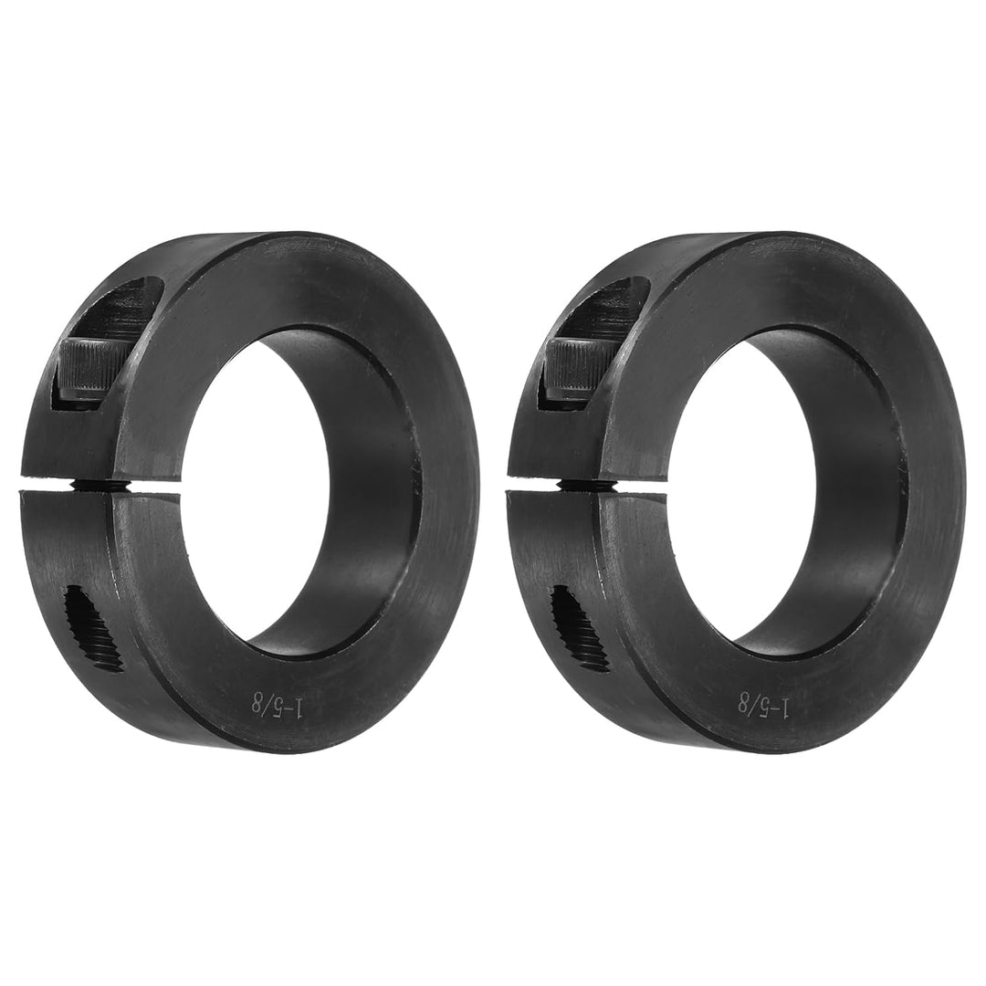 Black Double-Split Shaft Collars, 1 5/8-Inch Bore, 2-Pack - Just Closeouts Canada Inc.