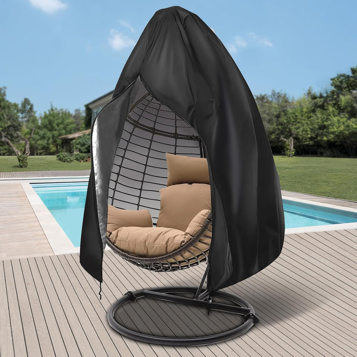 Black Egg Chair Cover with Zipper – 75 × 45 Inches - Just Closeouts Canada Inc.