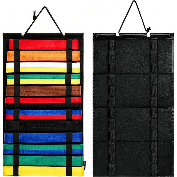 Black Felt Martial Arts Belt Display Rack, 12 Slots - Just Closeouts Canada Inc.X004MPXEA3