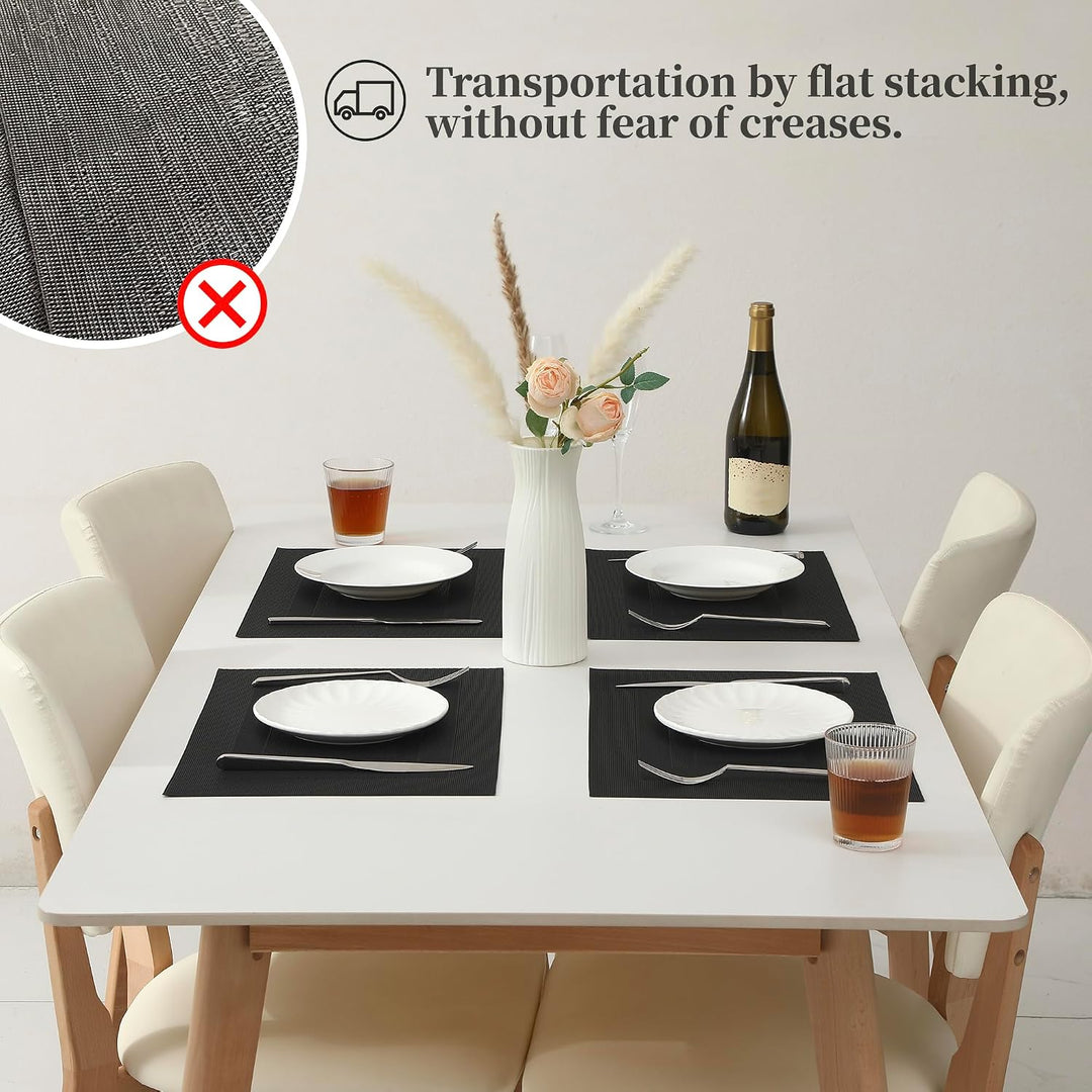 Black Frame Woven Placemats – Set of 12 - Just Closeouts Canada Inc.