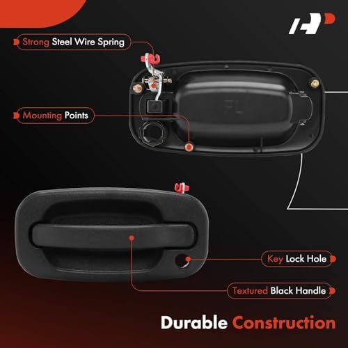 Black Front Driver Door Handle with Keyhole for Silverado/Sierra - Just Closeouts Canada Inc.