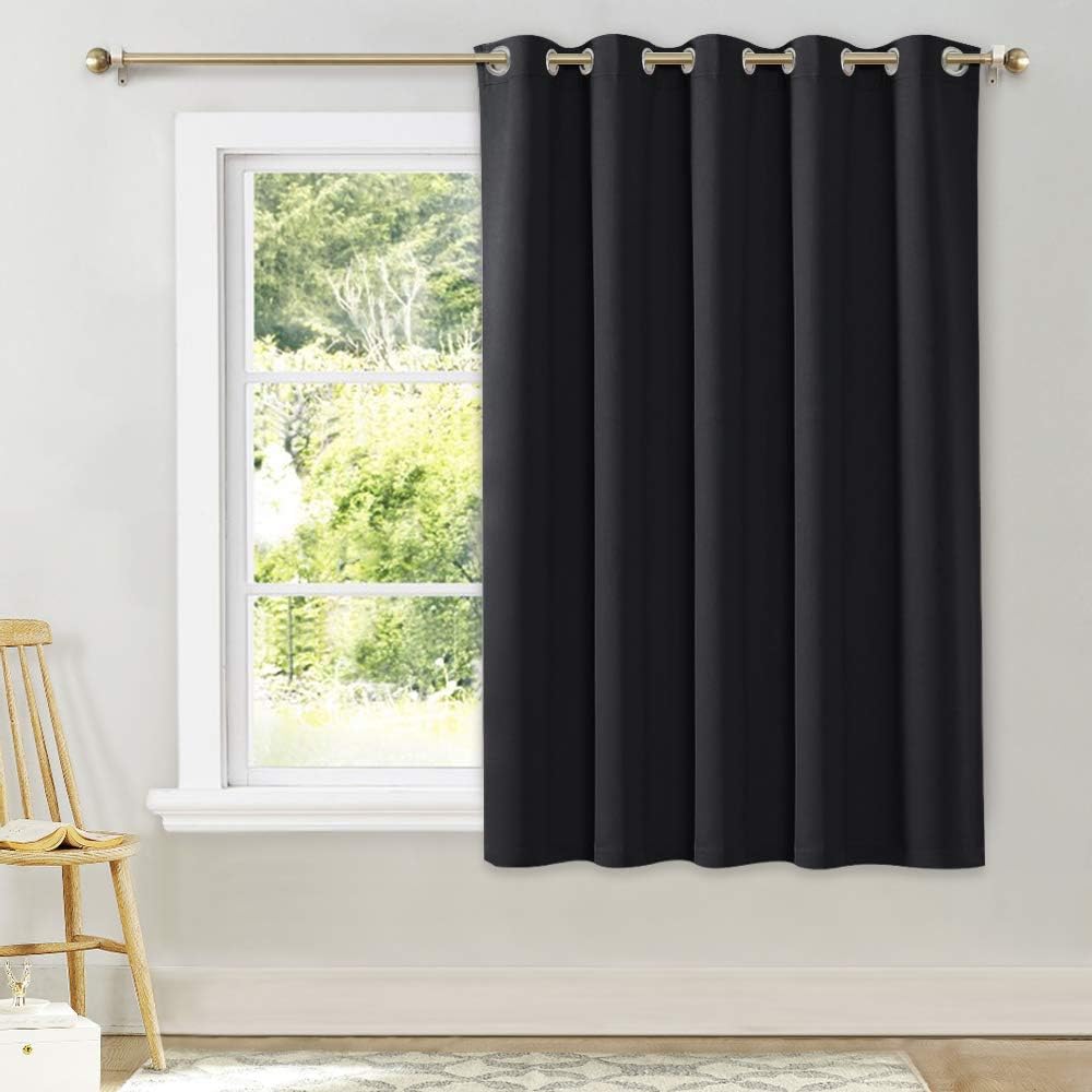 Black Grommet Blackout Curtain, 70 x 63 in, 1 Panel - Just Closeouts Canada Inc.