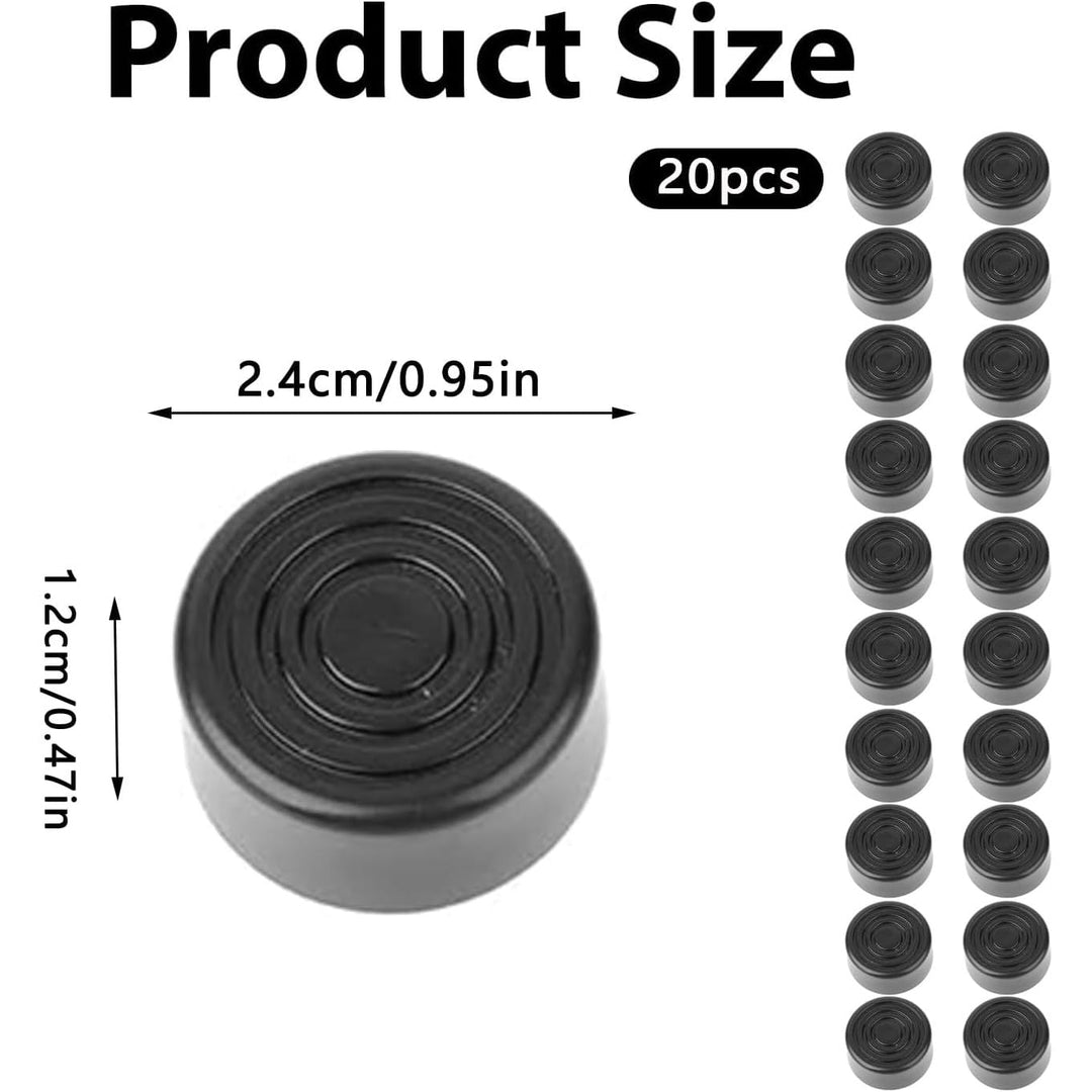 Black Guitar Pedal Footswitch Toppers, 20 Pieces - Just Closeouts Canada Inc.X004CHCF4H