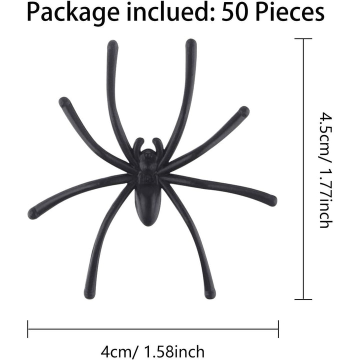 Black Mini Spider Decorations – 50 Pieces - Just Closeouts Canada Inc.