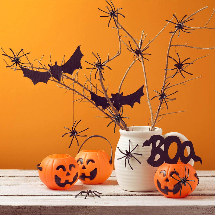 Black Mini Spider Decorations – 50 Pieces - Just Closeouts Canada Inc.