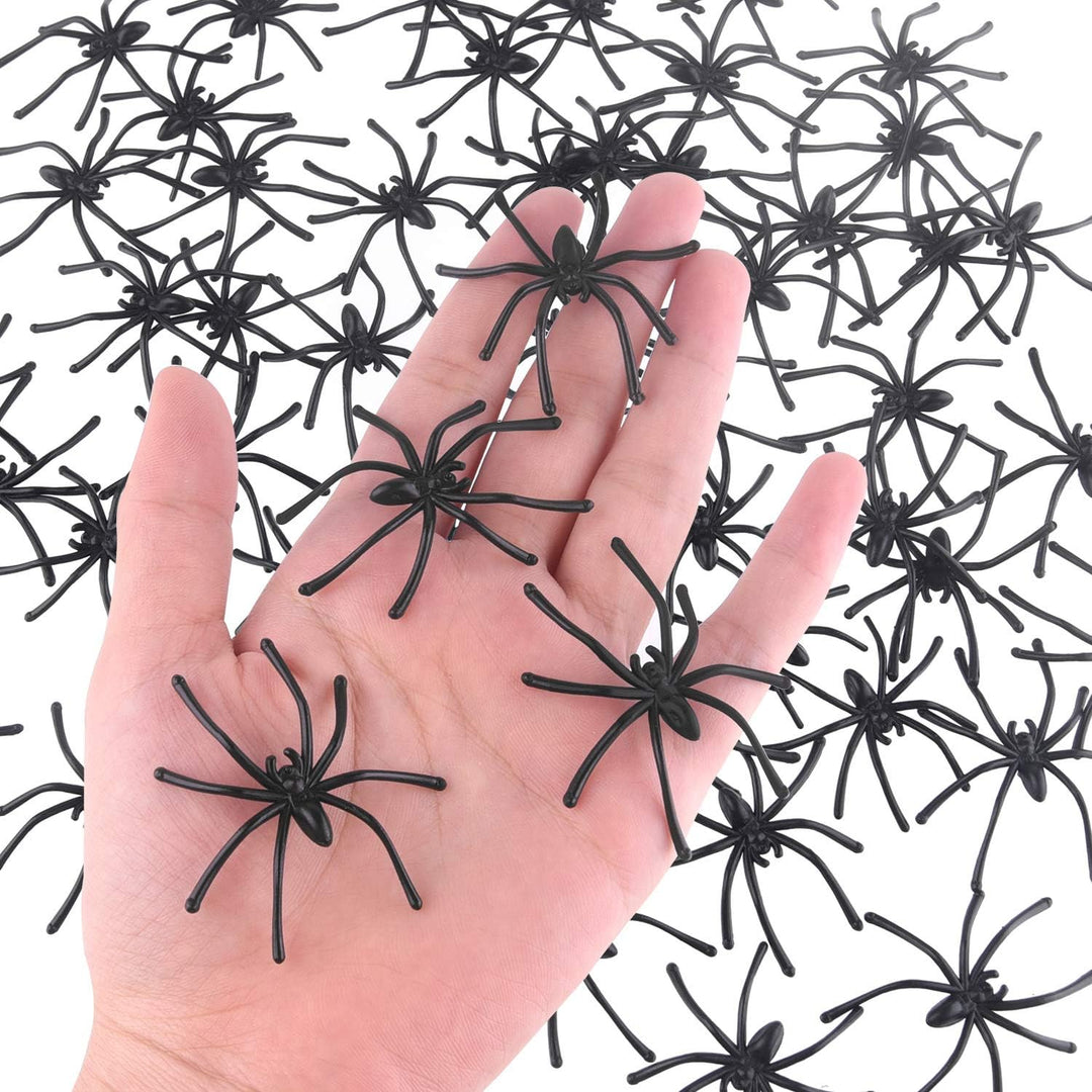 Black Mini Spider Decorations – 50 Pieces - Just Closeouts Canada Inc.