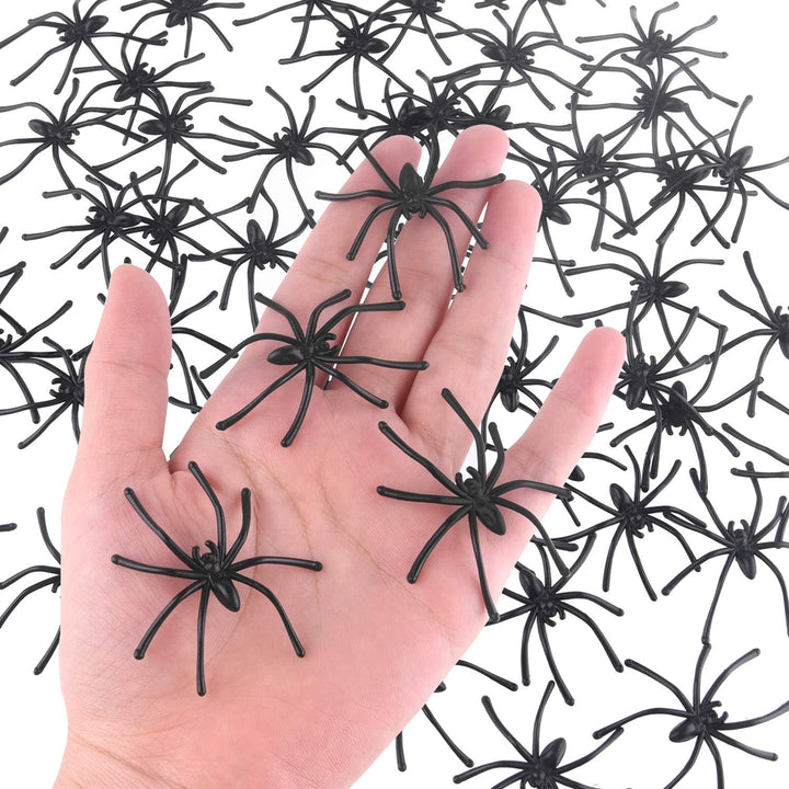 Black Mini Spider Decorations – 50 Pieces - Just Closeouts Canada Inc.