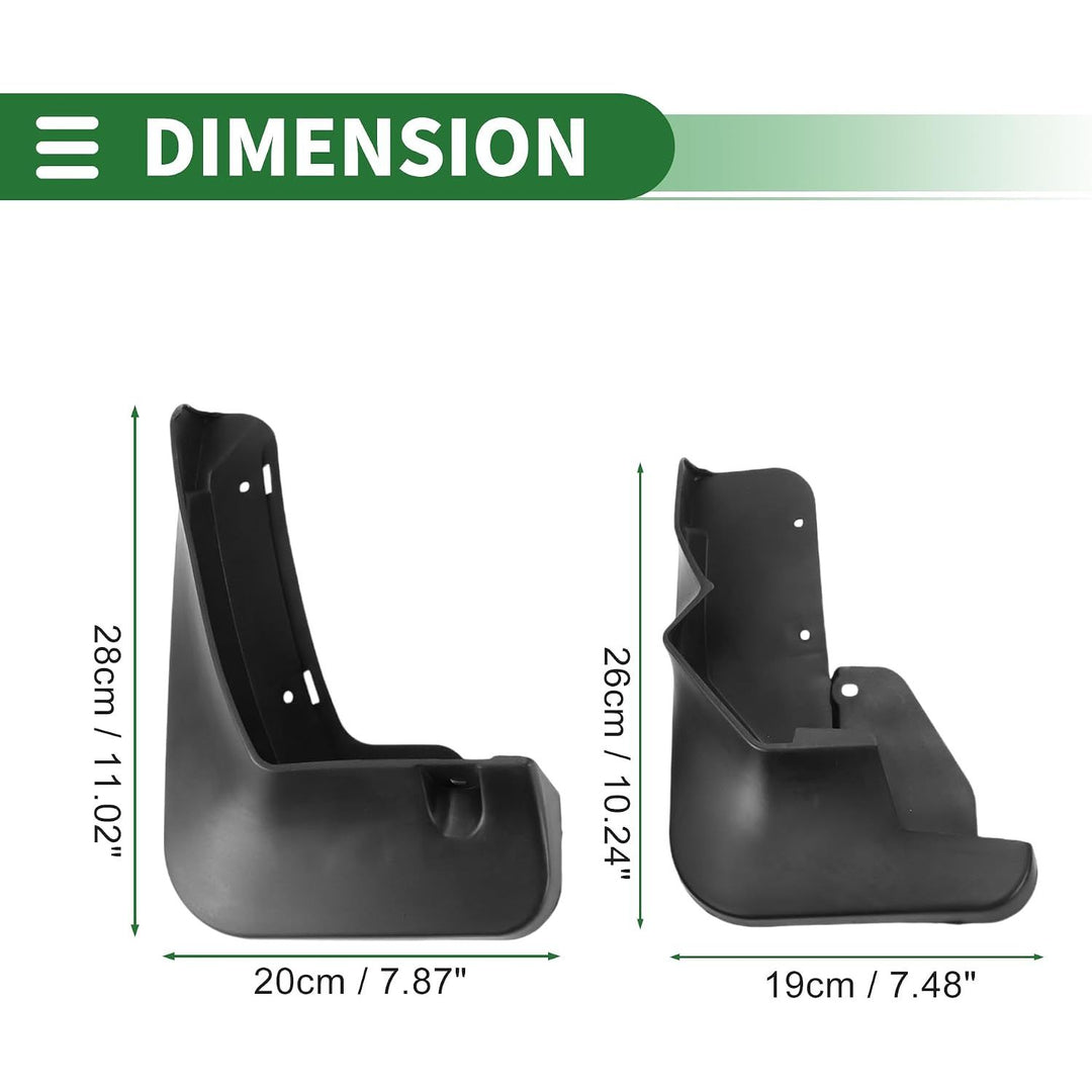 Black Mud Flaps with Mounting Hardware for Nissan Ariya 2022–2023 - Just Closeouts Canada Inc.