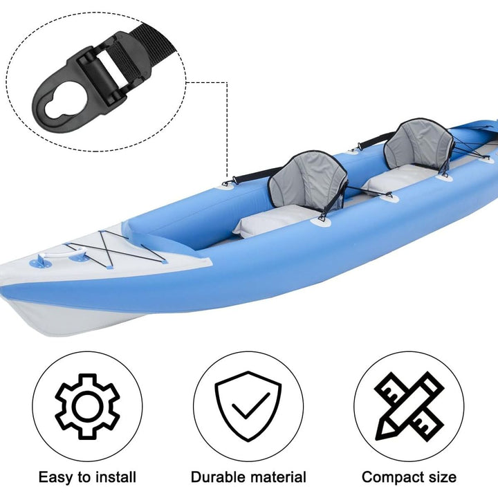 Black Nylon Kayak Seat Strap Clips, 4-Pack - Just Closeouts Canada Inc.X004XWLZND
