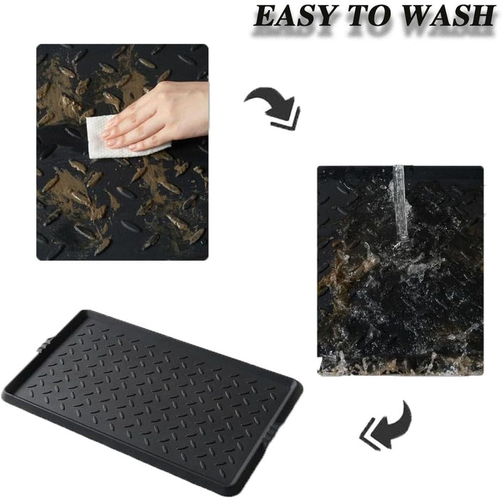 Black Raised-Edge Boot and Shoe Trays, 5-Pack - Just Closeouts Canada Inc.X004LXB5E3