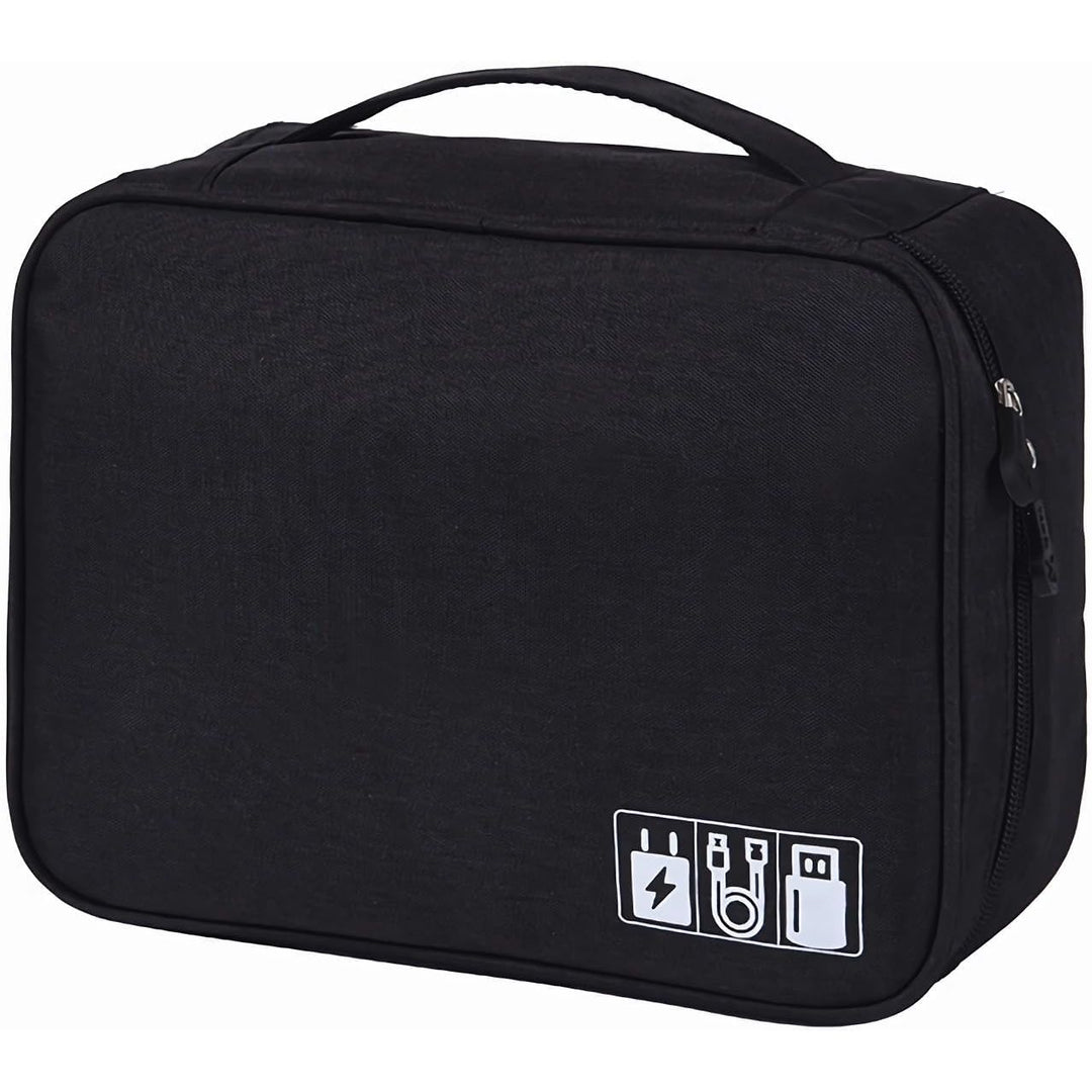 Black Referee Headset Organizer Bag with Adjustable Dividers - Just Closeouts Canada Inc.