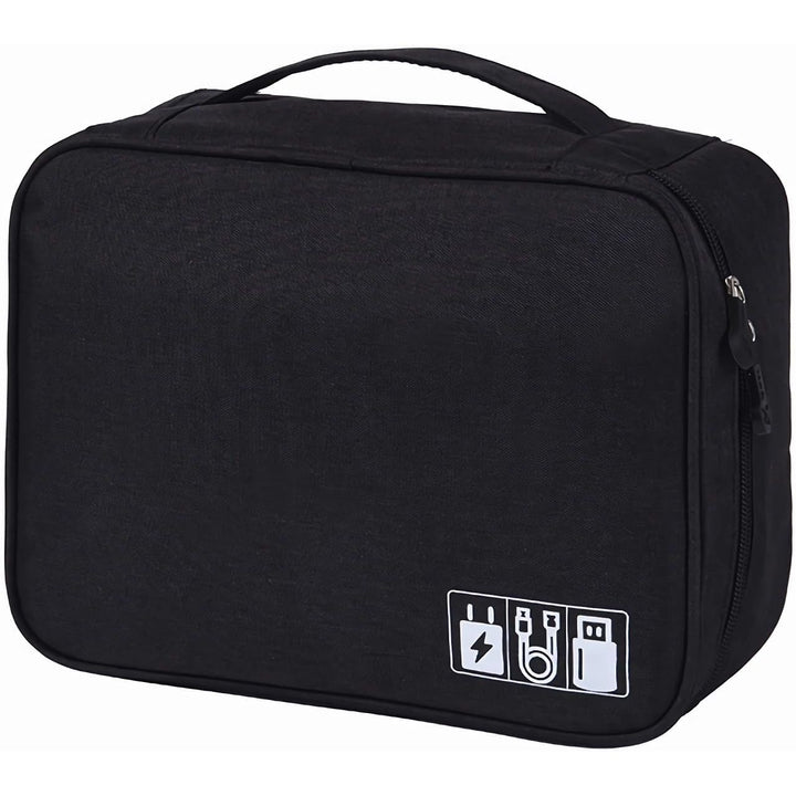 Black Referee Headset Organizer Bag with Adjustable Dividers - Just Closeouts Canada Inc.