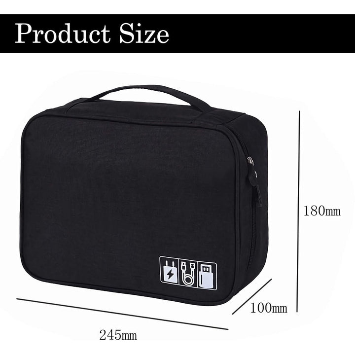 Black Referee Headset Organizer Bag with Adjustable Dividers - Just Closeouts Canada Inc.