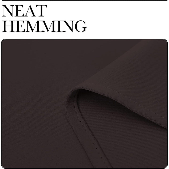 Black Room-Darkening Back-Tab & Rod-Pocket Curtains, 52 x 63 in, 2 Panels - Just Closeouts Canada Inc.