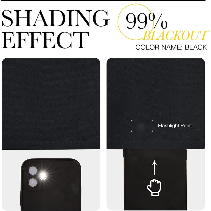 Black Room Darkening Rod-Pocket Curtains – 42 x 45 in, 2 Panels - Just Closeouts Canada Inc.