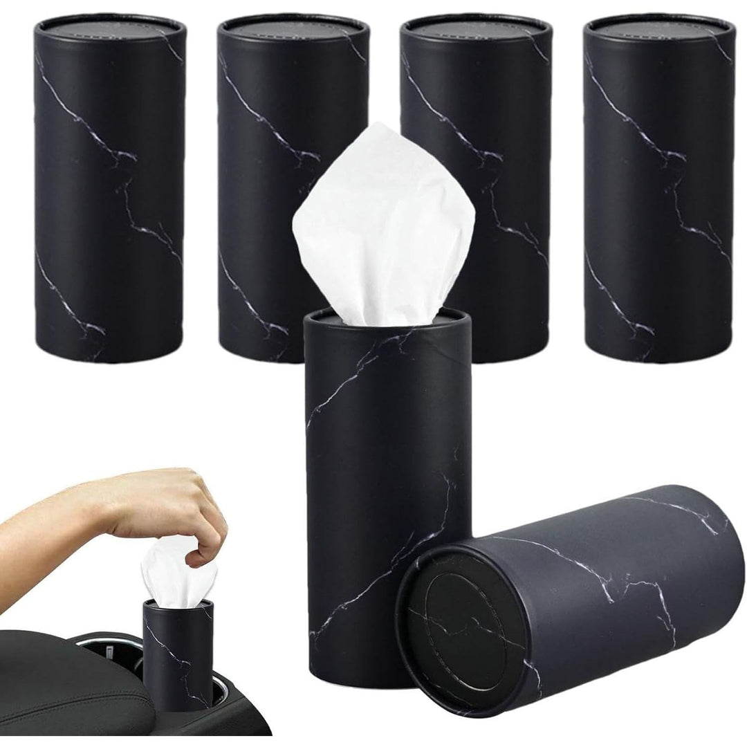 Black Round Car Cup-Holder Tissue Canister - Just Closeouts Canada Inc.X004MORGUD