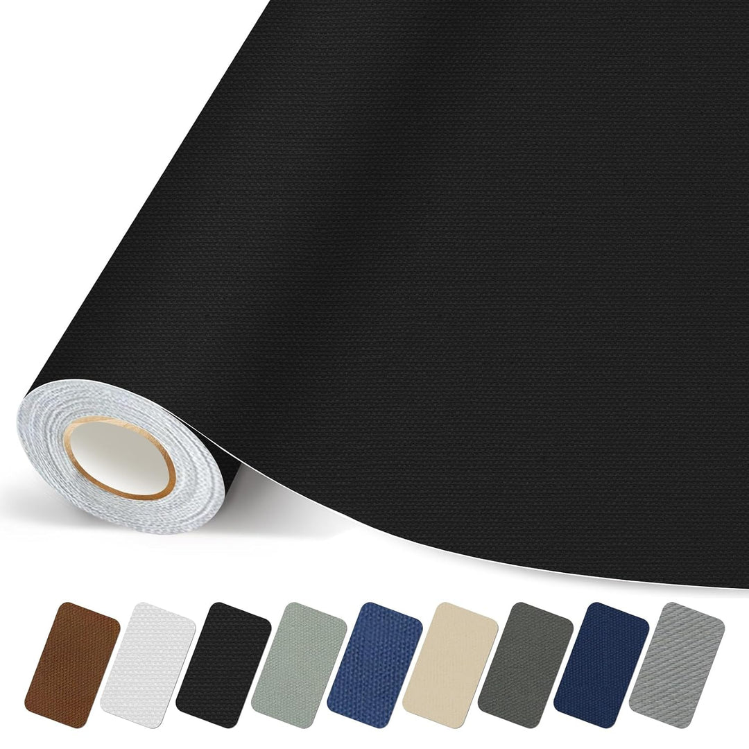 Black Self-Adhesive Canvas Repair Patch, 17 x 79 in. - Just Closeouts Canada Inc.X0048ZKCZH