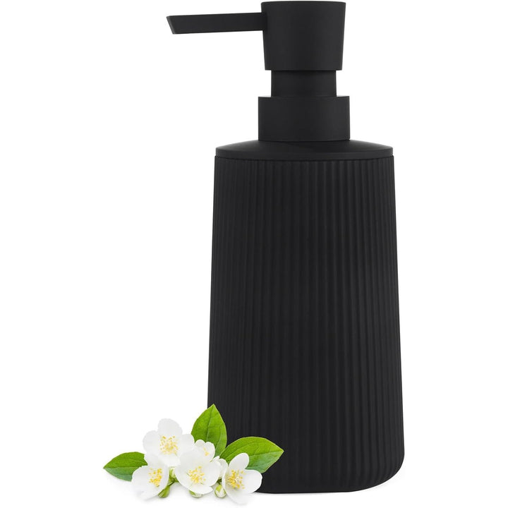 Black Soap Dispenser, Modern Stylish Small Hand Dish Soap Dispenser for Kitchen and Bathroom Countertop Decorative (Matte Black, 1) - Just Closeouts Canada Inc.