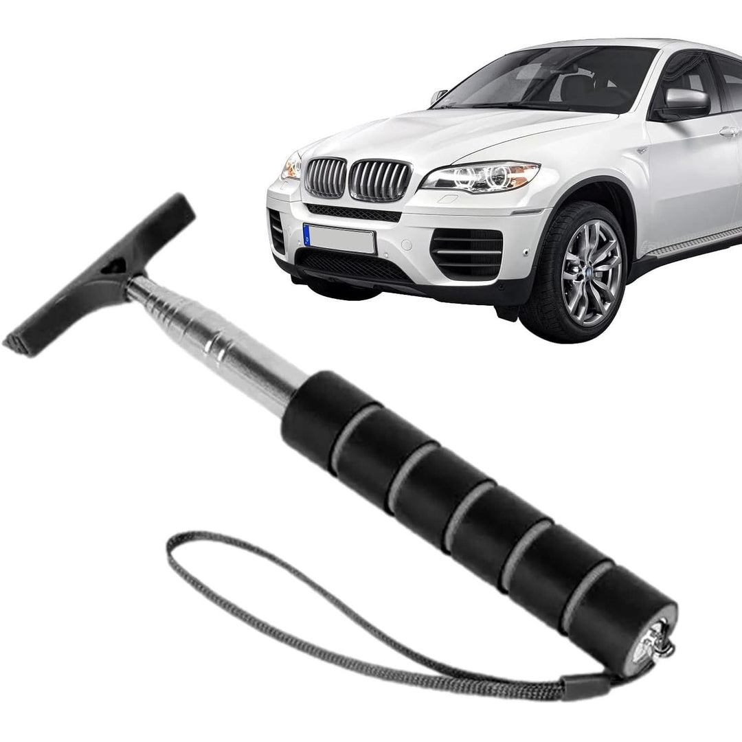 Black telescopic car mirror wiper, view 1