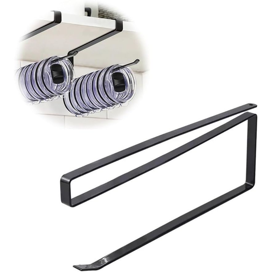 Black Under-Cabinet Tumbler Lid and Paper Towel Holder - Just Closeouts Canada Inc.