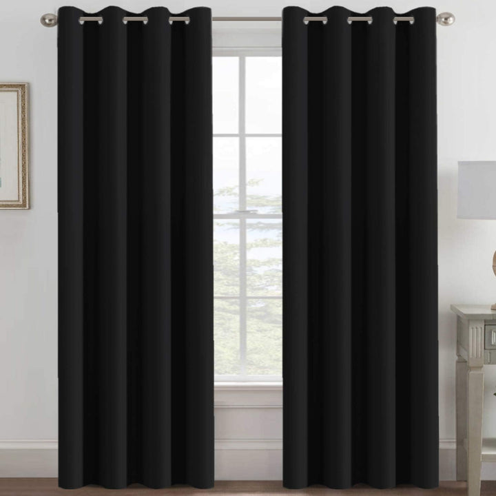 Blackout Grommet Curtain, Jet Black, 52 x 96 in, 1 Panel - Just Closeouts Canada Inc.