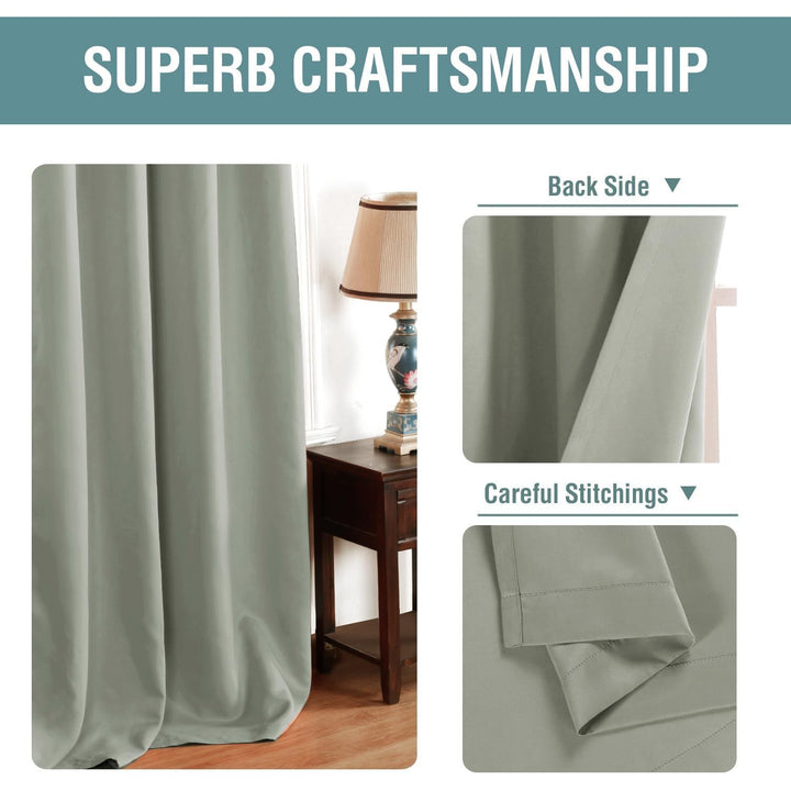 Blackout Grommet Curtain, Sage, 52 x 84 in, 1 Panel - Just Closeouts Canada Inc.