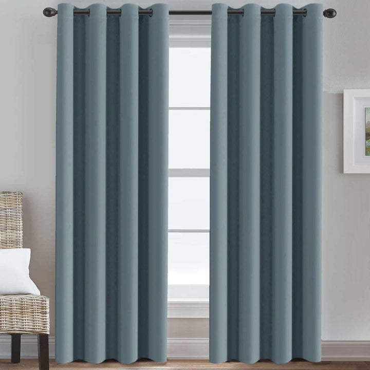 Blackout Grommet Curtain, Stone Blue, 52 x 84 in, 1 Panel - Just Closeouts Canada Inc.