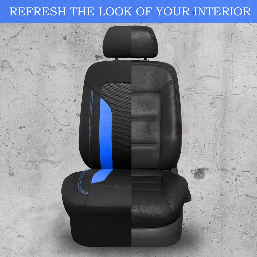 Blue & Black Breathable Mesh Car Seat Cover Set, Front & Rear - Just Closeouts Canada Inc.