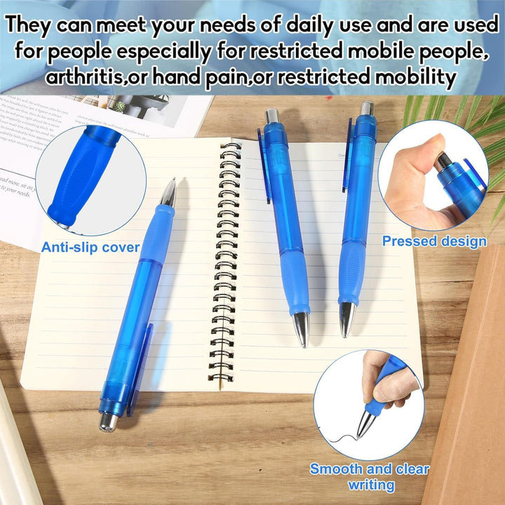 Blue Jumbo Thick-Grip Ballpoint Pens, 3 Pack - Just Closeouts Canada Inc.X004CZQWPR