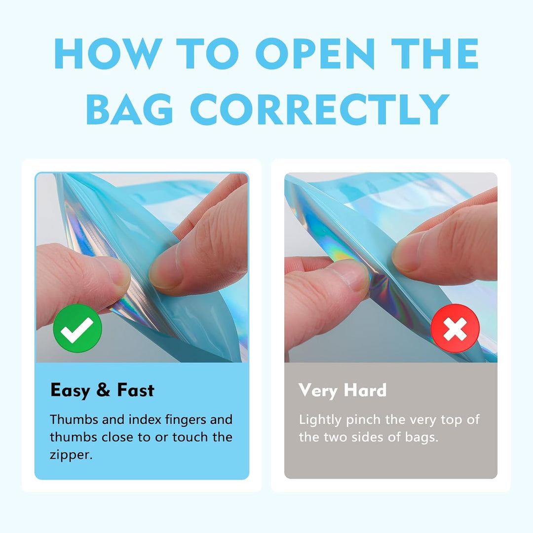 Blue Resealable Bags, 4 x 6 in, 100-Pack - Just Closeouts Canada Inc.